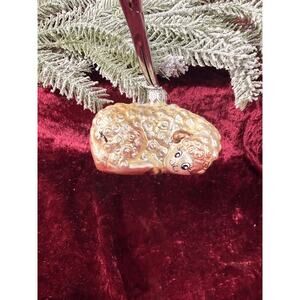 Vintage Christmas - Handblown Glass Ornament - Sheep / Lamb - Inge Glas Germany